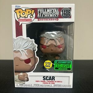 Funko POP! Fullmetal Alchemist - Scar #1486 Glow Entertainment Earth W Protector